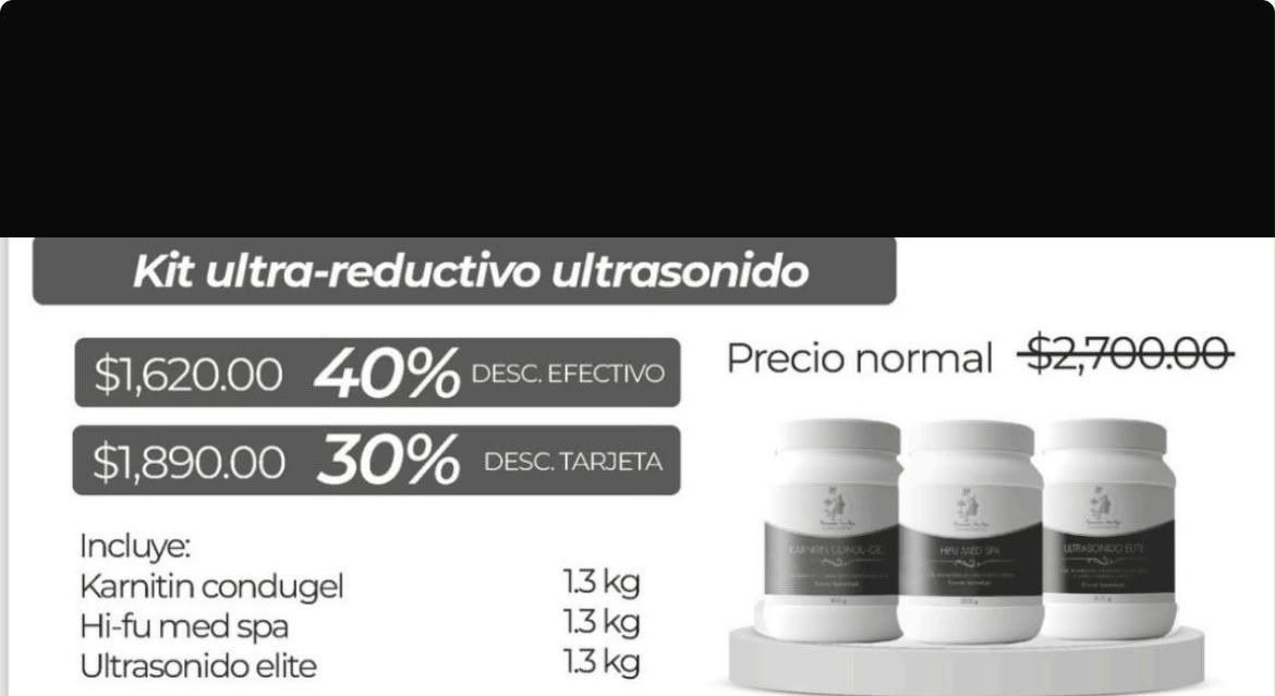 Kit ultra reductivo ultrasonidos