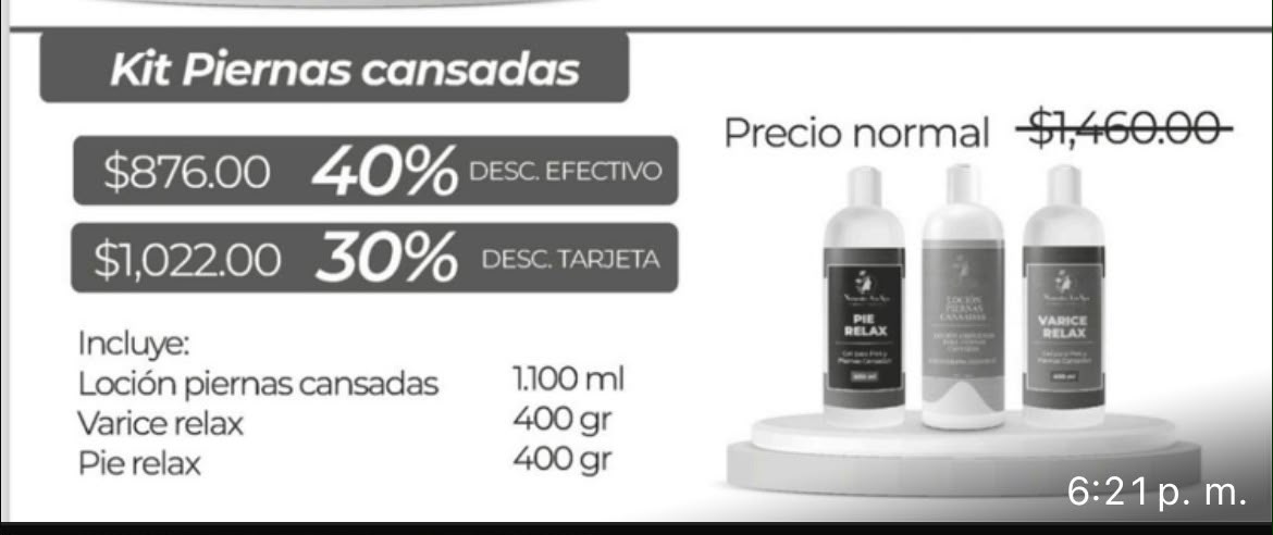 Kit piernas cansadas