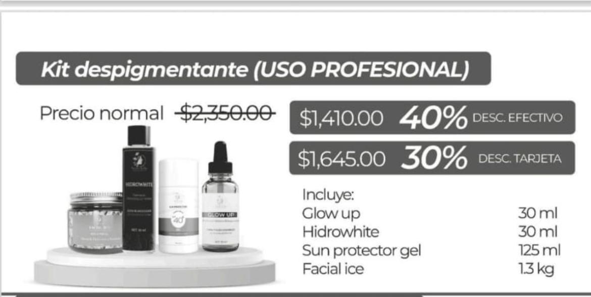 Kit Despigmentante uso profesional