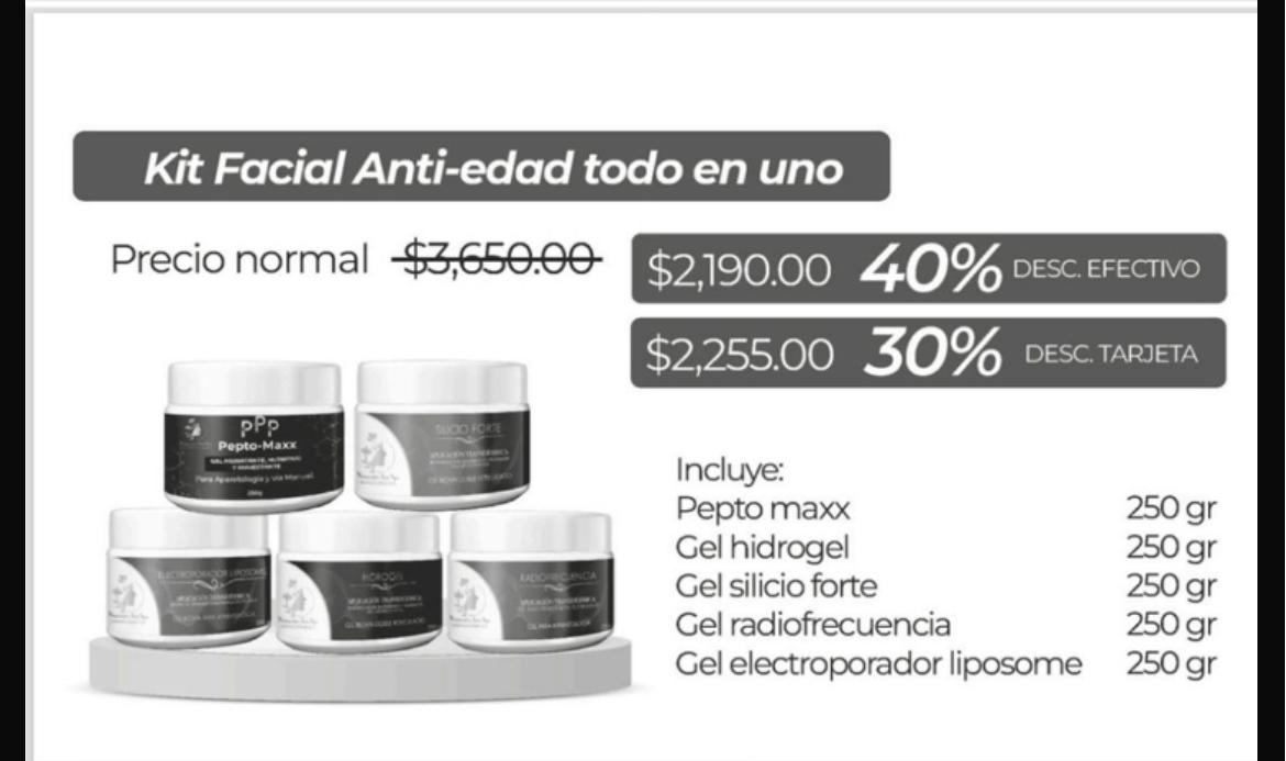 Kit facial anti-edad todo en uno